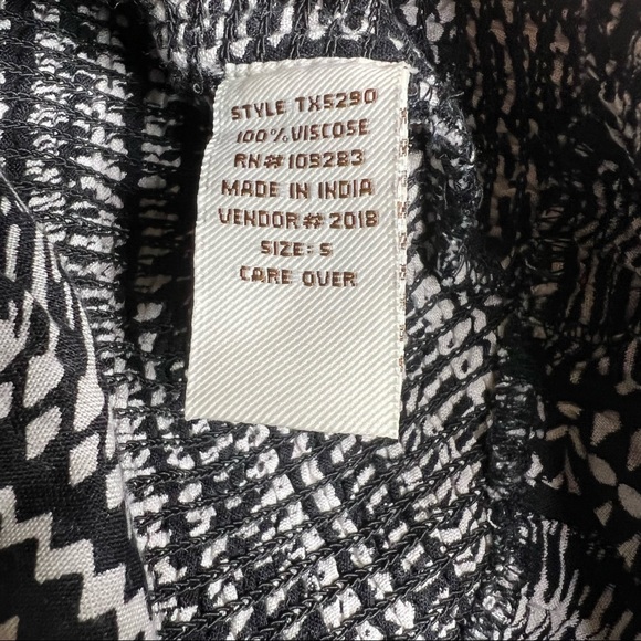 Vintage Havana Layered Smock Waist Black White Skirt S - Picture 4 of 5